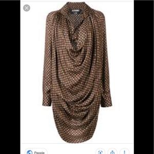 JACQUEMUS saabi le souk dress in brown